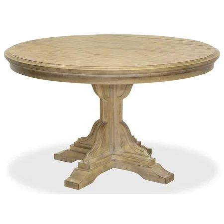 Round Dining Table With Single Pedestal